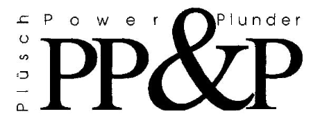 Plüsch, Power und Plunder Logo